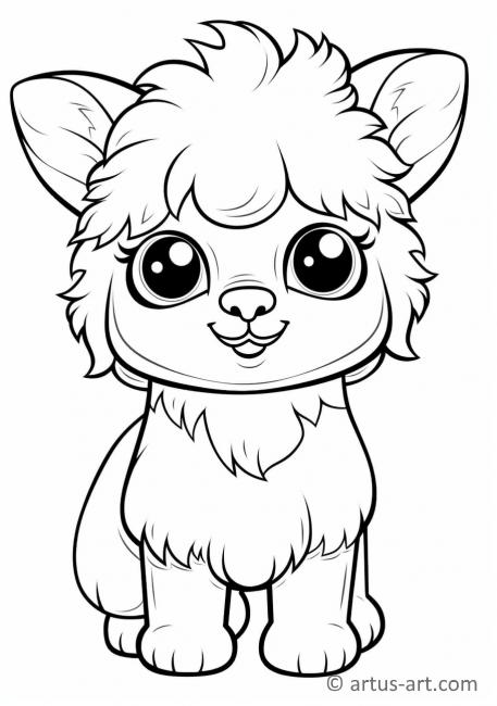 Page de coloriage de Paca mignonne